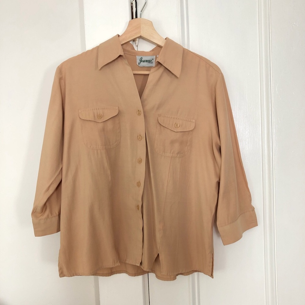 Vintage Tan Button Up